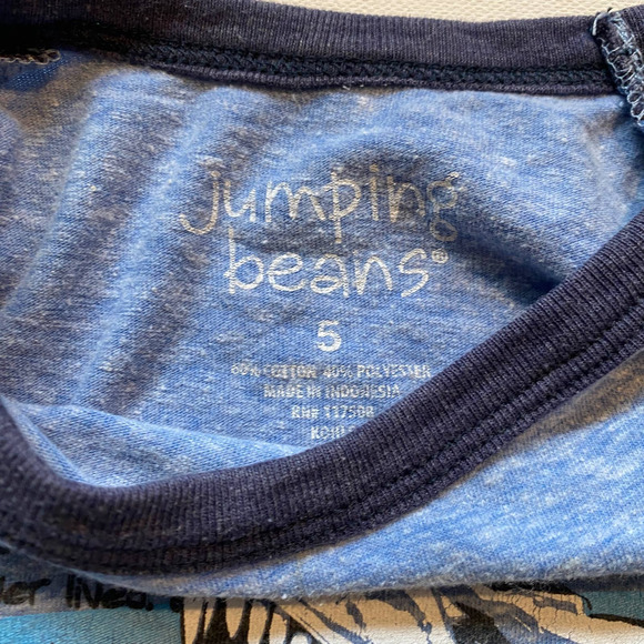 Jumping Beans Toddler Dinosaur Cotton Blend Baseball Short Sleeve Shirt (5T) - Picture 4 of 4